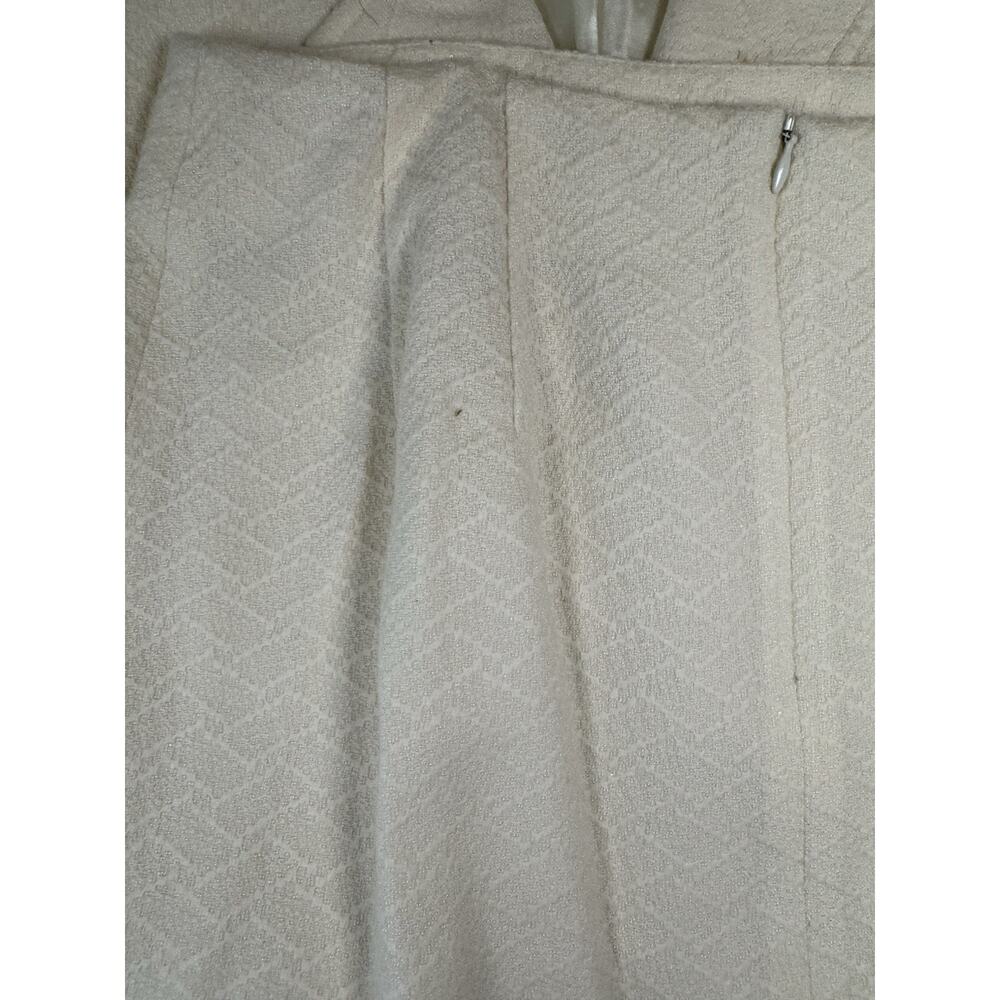 Pendleton Women’s Wool Blend Skirt Suit Ivory Jacket 6 Skirt 8 Made USA - Picture 8 of 16